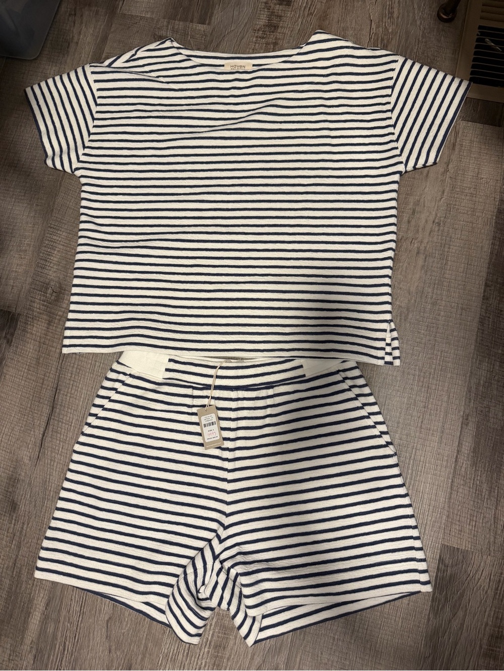 Haven Striped outfit Set - Navy and White